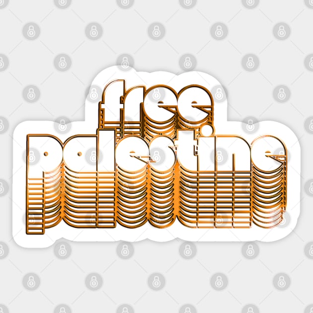 Free Palestine // Retro Style Design Sticker by DankFutura